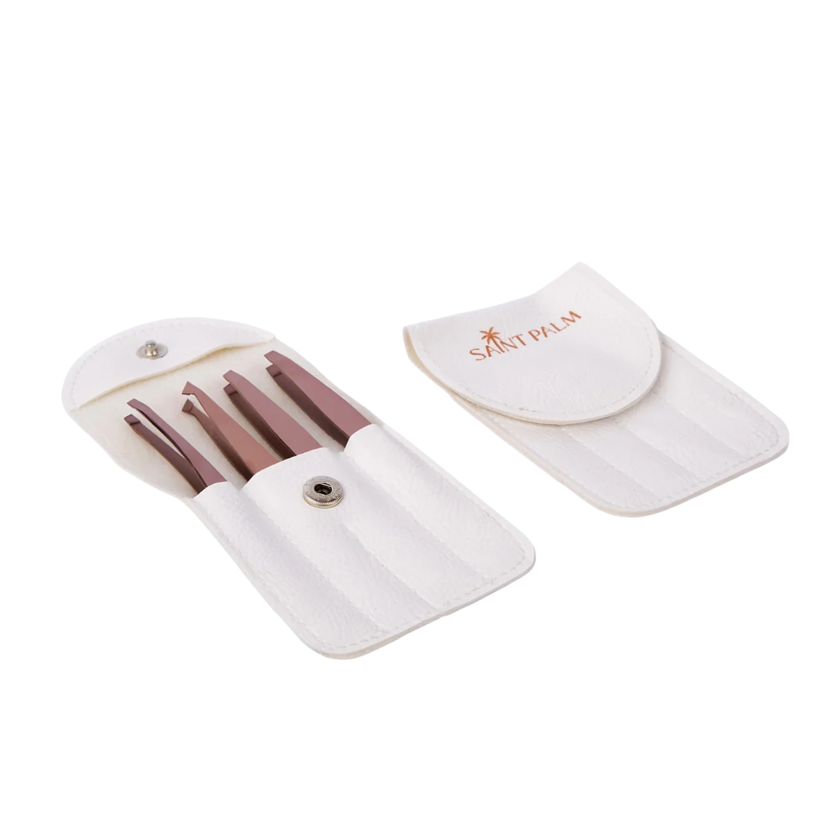 White Leather Tweezers Set - Image 2